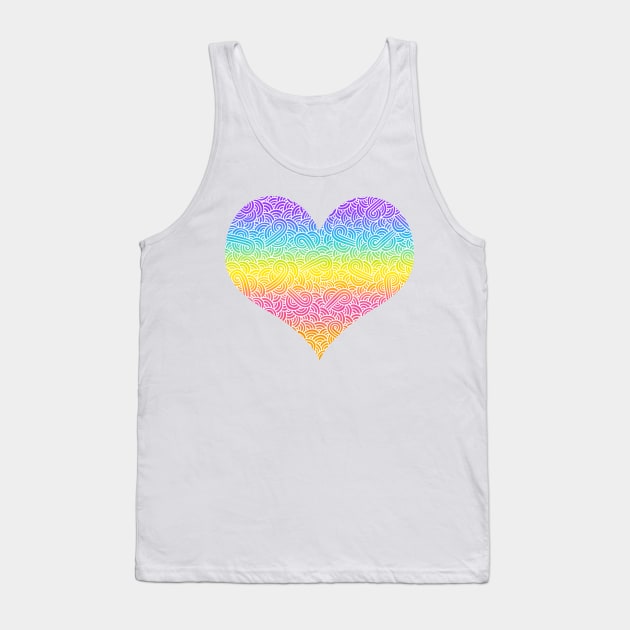 Ombré gender non-binary flag heart Tank Top by Savousepate